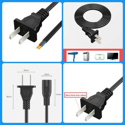 คุณภาพ  2 Pin CCC Power Cord Electrical Two Core Plug For Audio Home Appliances โรงงาน