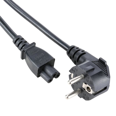EU VDE สายไฟ Black Home Appliance แล็ปท็อป Extension Cable