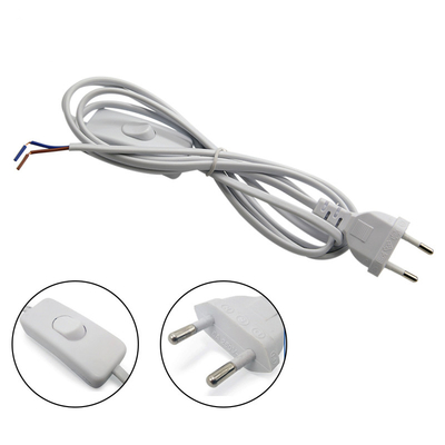 EU Plug Switch สายไฟ AC 110V 10A ทองแดง ABS วัสดุ PVC